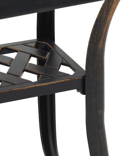 Masa Masa de lounge pentru spații exterioare mici Aluminiu Bronz 53x53x53buc