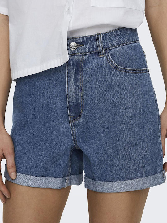 Only Women's Jean High-waisted Shorts Medium Blue Denim