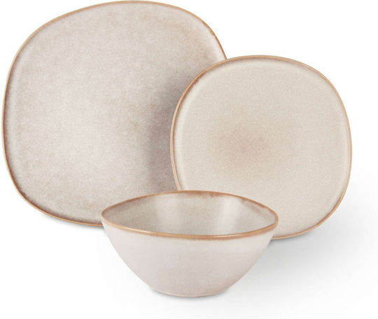 Excelsa Beige Ceramic Dinnerware Set 12pcs