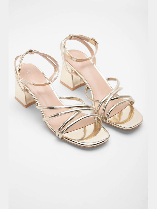 Tulipano Damen Sandalen in Gold Farbe