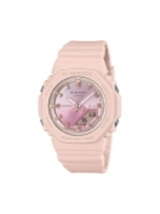 Casio Uhr mit Rosa Kautschukarmband