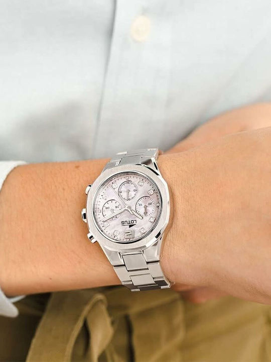 Lotus Watches Damen Uhr mit Silber Metallarmband
