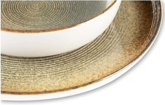 Excelsa Farfurie adâncă Ceramică Alb cu Diametru 18cm