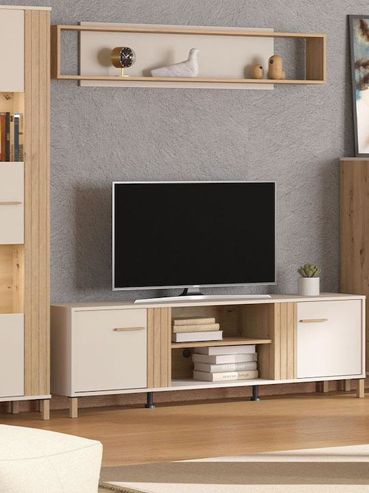 TV-Möbel Hölzernes Belfort Cashmere-artisan Oak L164xB40xH52cm