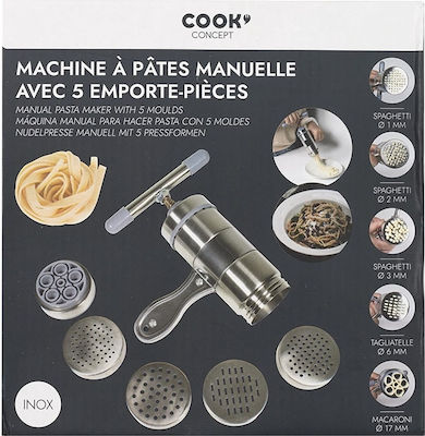 Cook Concept Hand Pasta Maker with 5 Attachments Ku6543