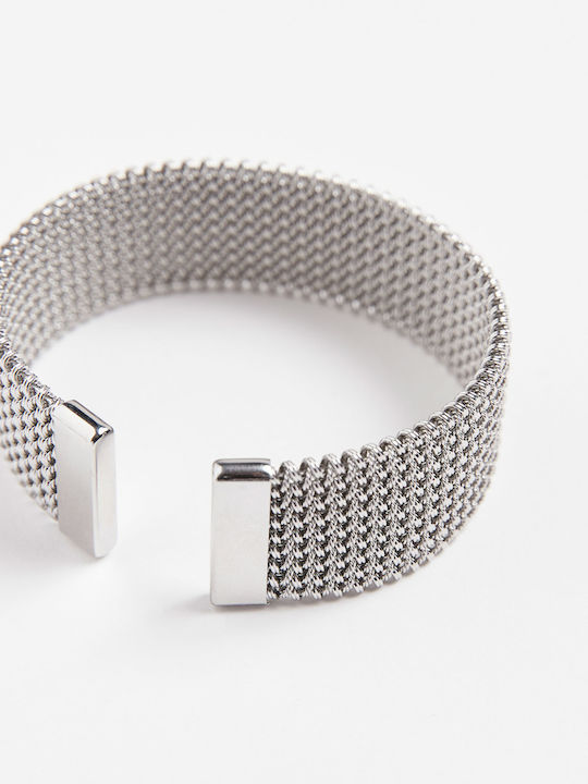 Unisex Silver Cuff Bracelet Aristoteli Bitsiani