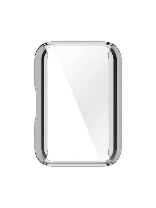 2в1 протектор за екрана в случай на Xiaomi Redmi Watch 3 Lite Watch 3 Active Silver