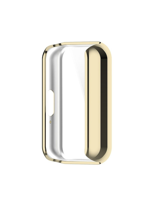 2-в-1 калъф със защитно фолио за Xiaomi Redmi Watch 3 Lite Watch 3 Active Gold