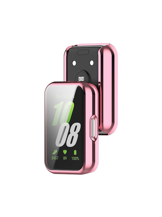 Husă cu protecție pentru ecran 2 în 1 pentru Xiaomi Redmi Watch 3 Lite Watch 3 Active Roz