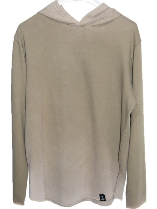 Sweatshirt with Hood Beige