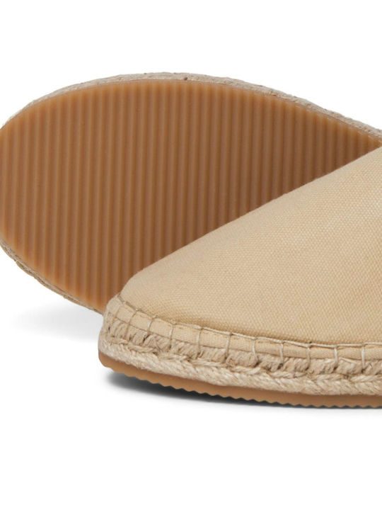 Fabric Men's Espadrilles in Beige Color
