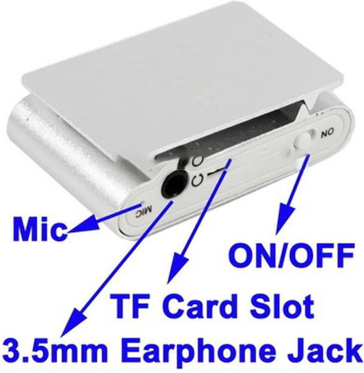 MP3 Player with LCD 1.1" Display Silver