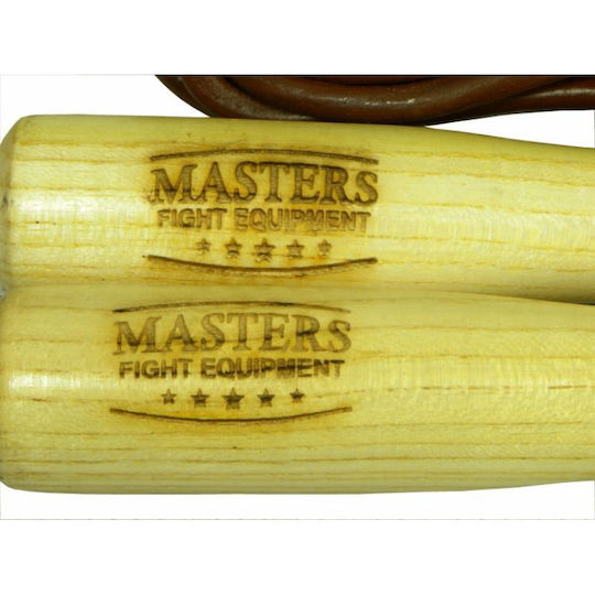 Sport Masters Leather Jump Rope with Ball Bearings Brown