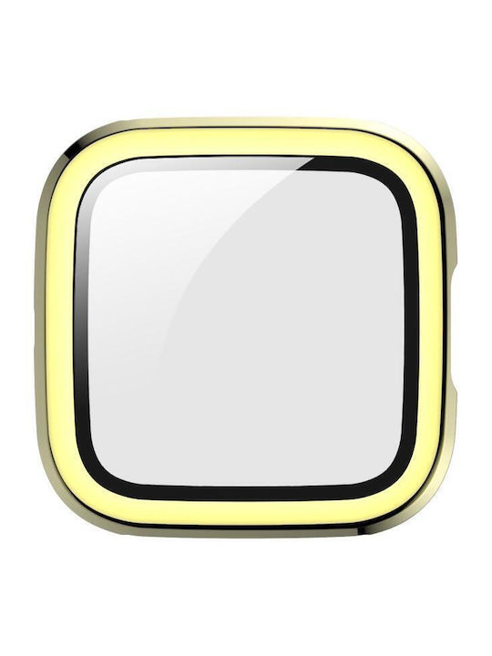 Fitbit Versa 2 Plating Pc Shell + Tempered Glass Film Gold