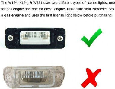 Mercedes-Benz Φώτα Πινακίδας Led για Mercedes-Benz ML 2τμχ