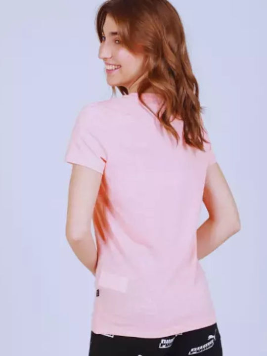 Puma Essentials Γυναικείο Αθλητικό T-shirt Ροζ