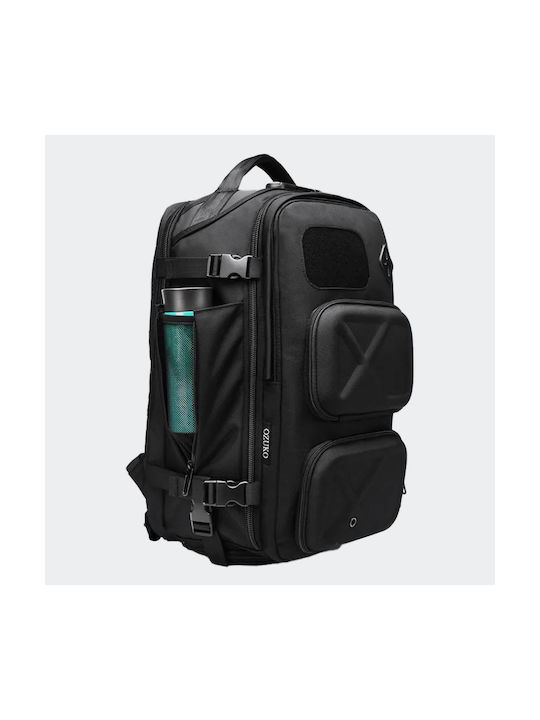 Ozuko Fabric Backpack Waterproof with USB Port Black 42.5lt