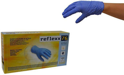 Reflexx Gloves for Work Disposable Blue Nitrile 100pcs