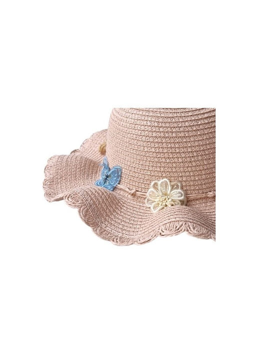 MI-TU Exclusive Παιδικό Καπέλο Καβουράκι Ψάθινο Ροζ