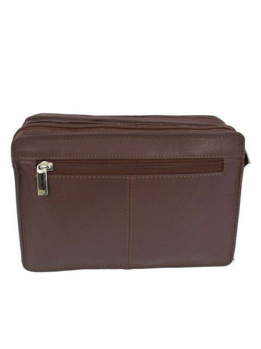 Lavor 1-0039 Δερμάτινo Ανδρικό Τσαντάκι Χειρός Brown