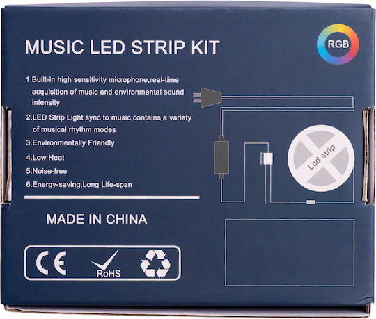 Teckin Smart Ταινία LED Wi-Fi 12V 5m με Τηλεχειριστήριο