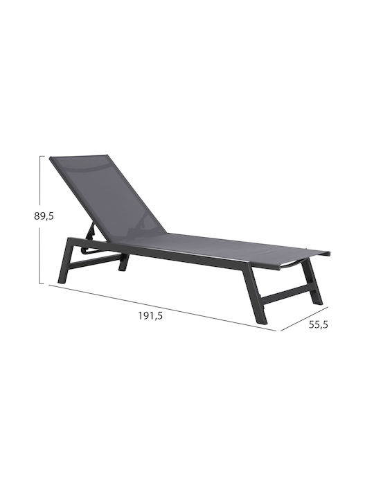 Ξαπλώστρα Αλουμινίου με Μαξιλάρι 191.5x60x89.5εκ.