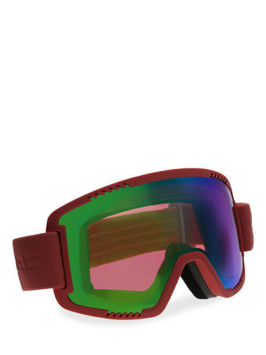 Head Μάσκα Σκι & Snowboard Ενηλίκων Πράσινη με Φακό σε Πράσινο Χρώμα