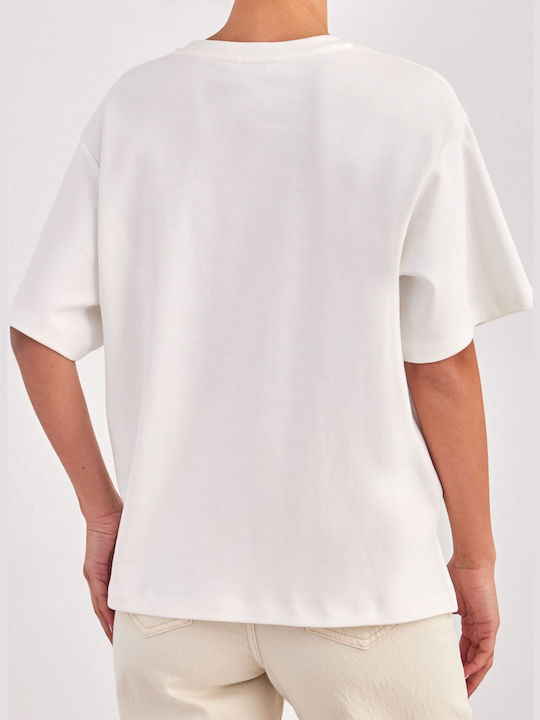 Vero Moda Γυναικείο Oversized T-shirt Λευκο