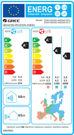 Gree Aura KAR-N6 Aparat De Aer Condiționat Inverter 18000 BTU A++/A+ Cu WiFi Și Tehnologie 3D Swing Air Flow