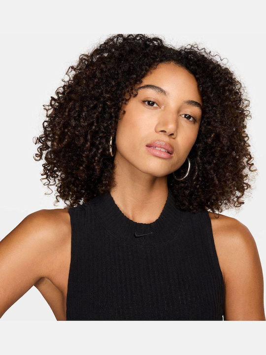 Sportswear Γυναικείο Αθλητικό Crop Top Αμάνικο Black