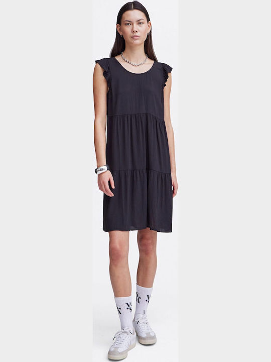 Mini Φόρεμα με Βολάν Black