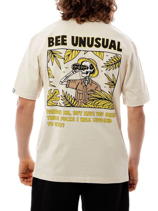 Bee. Unusual. Herren T-Shirt Kurzarm Almond