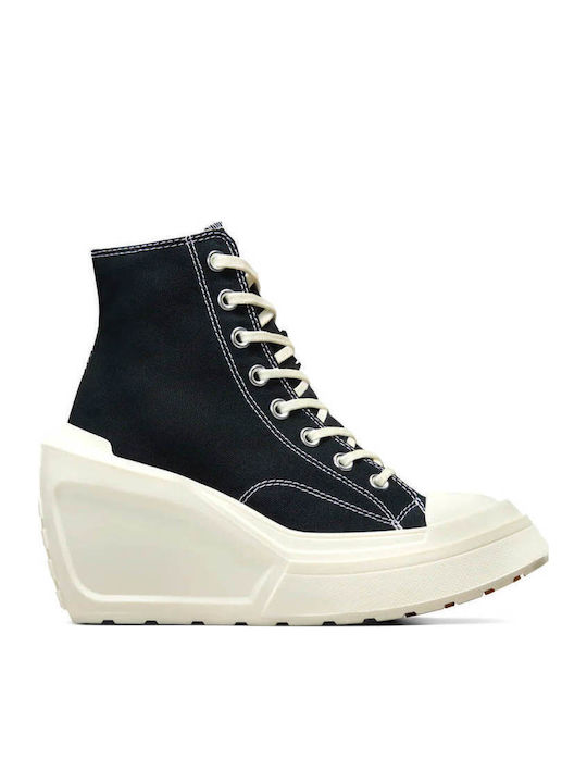 Converse Chuck 70 De Luxe Wedge Flatforms Sneakers Black / Egret