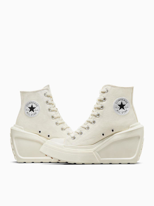 Chuck 70 De Luxe Wedge Flatforms Boots Egret / Black / White