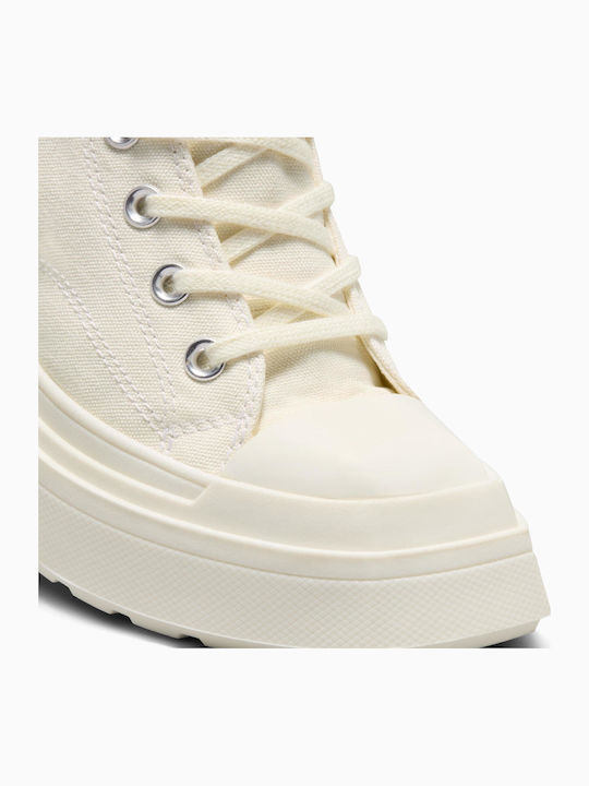 Chuck 70 De Luxe Wedge Flatforms Boots Egret / Black / White