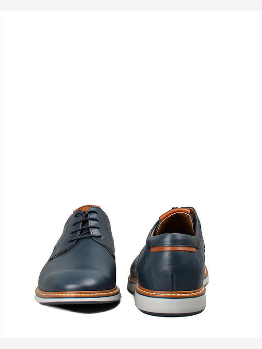 Leder Herren Freizeitschuhe Blau