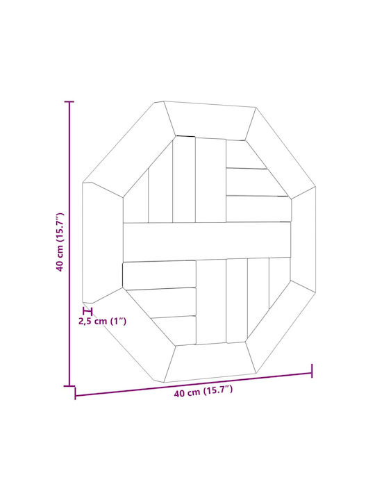 vidaXL Servierplatte Hölzernes 40x40x2.5cm 1Stück