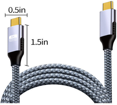 Zenwire Braided USB 2.0 Cable USB-C male - USB-C 100W PD Χρυσό 2m 1028757812
