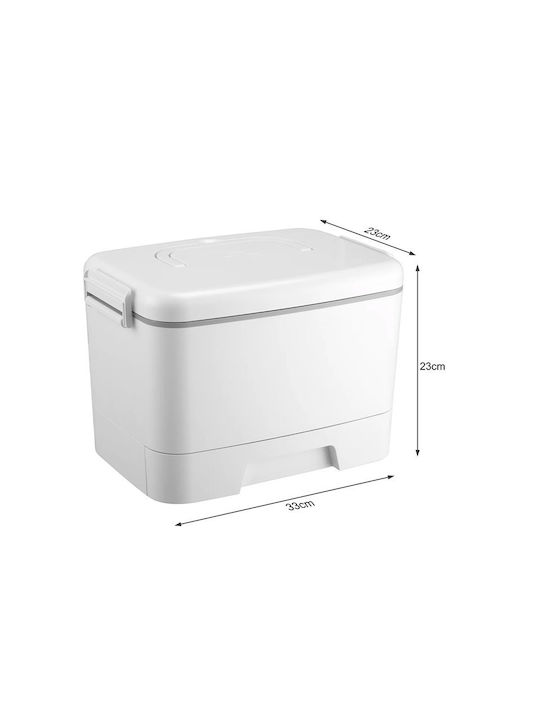 Bakaji Cutie pentru Mâncare Plastic Alb 33x23cm 1buc