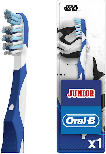 Oral-B Junior Star Wars Παιδική Οδοντόβουρτσα για 6+ Χρονών Star Wars Μπλε / Λευκό