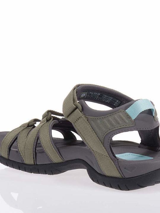 Teva Tirra Damen Flache Sandalen in Khaki Farbe