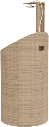 vidaXL Pool Shower Made of Natural Wood 241.5x100x100cm Pink
