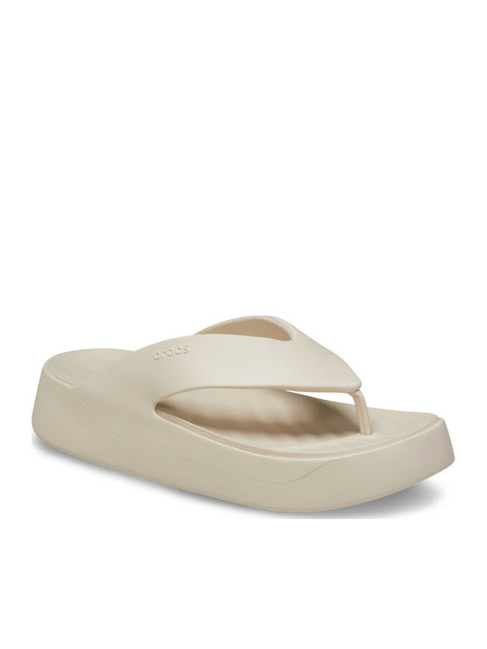 Getaway Women's Platform Flip Flops Beige