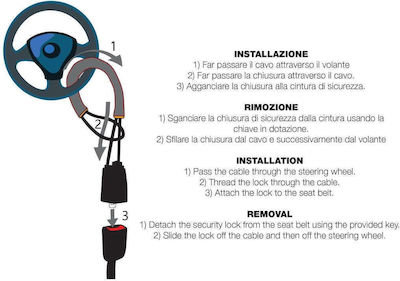 Simoni Racing Car Anti-theft Steering Stick