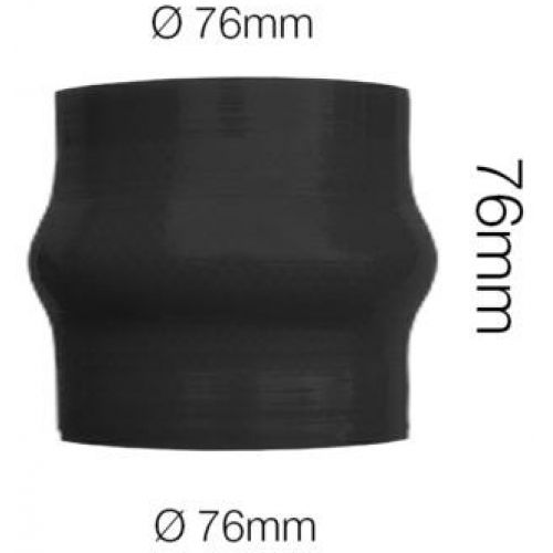 Simoni Racing Car Silicone Hose Air Intake Angled 76mm Diameter 76mm Length for Black