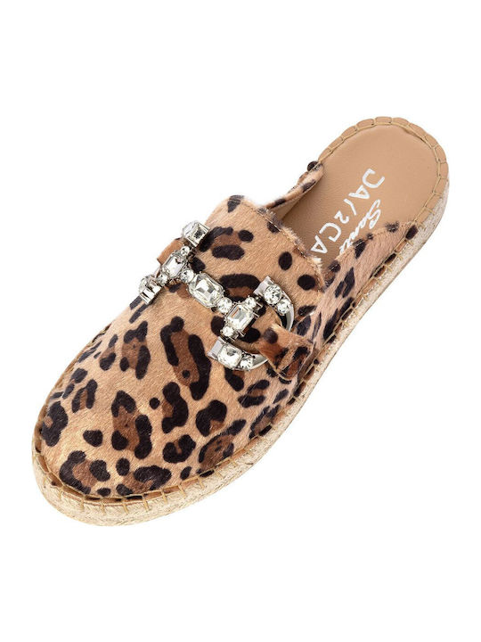 Flat Δερμάτινα Mules σε Μπεζ Χρώμα