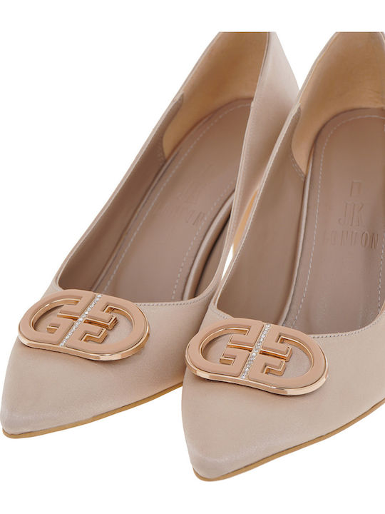 Spitze Zehe Pumps Satin mit Hochem Absatz Rosa