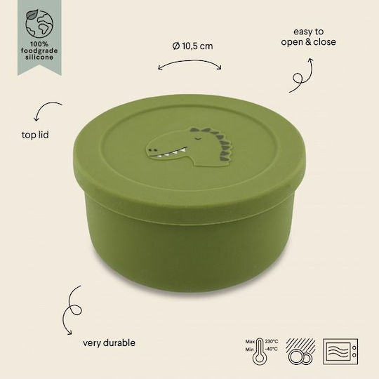 Trixie Kids' Food Container made of Silicone Dinosaurs Green x x 5.5pcs