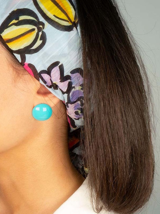 Theodora's Jewellery Earrings made of Steel with Stones Turquoise