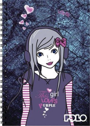 Polo Spiral Notebook Ruled 60 Sheets Dino 1pcs (Μiscellaneous Designs)